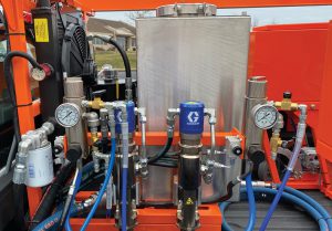 LifeMark-75 Automated Layout & Temporary Striper with two-color paint pumps
